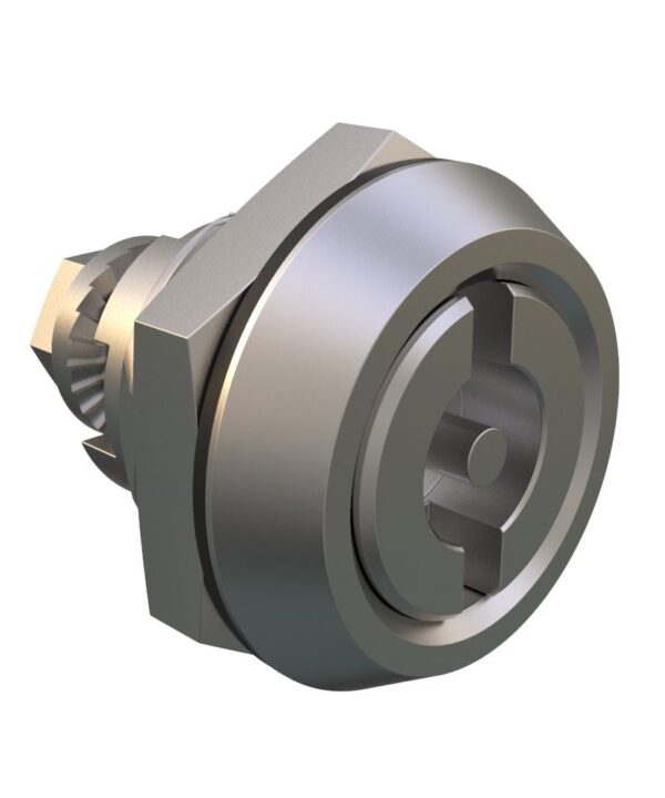 Southco Quarter-Turn Cam Latch, 3 mm Double Bitted Recess, Without Cam, Sealed, 316 Stainless Steel, Passivated