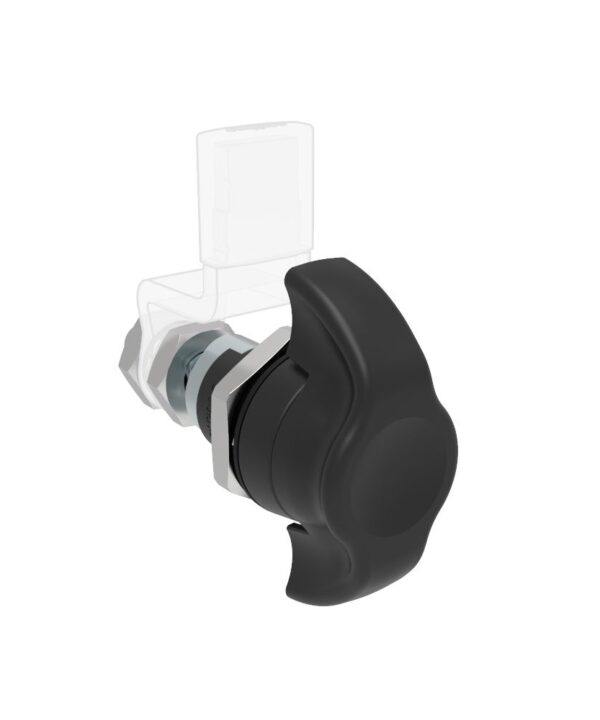 Southco QUARTER-TURN CAM LATCH, ADJUSTABLE GRIP, NON-LOCKING WING KNOB, WITHOUT CAM, SEALED, ZINC ALLOY, POWDER COAT, BLACK