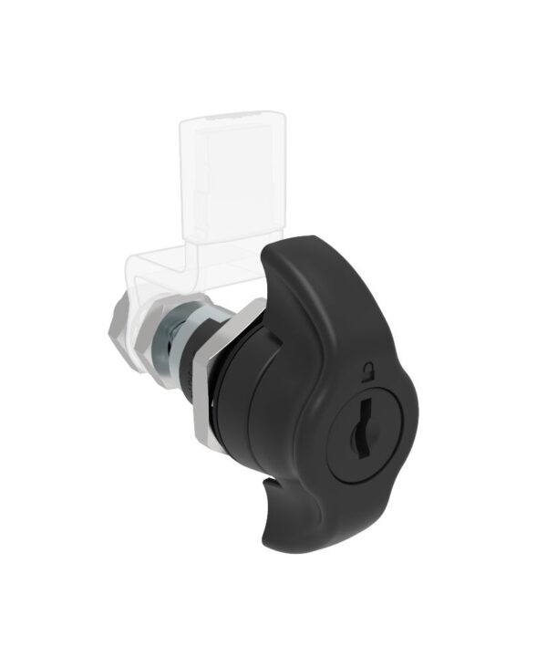 Southco QUARTER-TURN CAM LATCH, ADJUSTABLE GRIP, KEY-LOCKING (CH751) WING KNOB, WITHOUT CAM, SEALED, ZINC ALLOY, POWDER COAT, BLACK