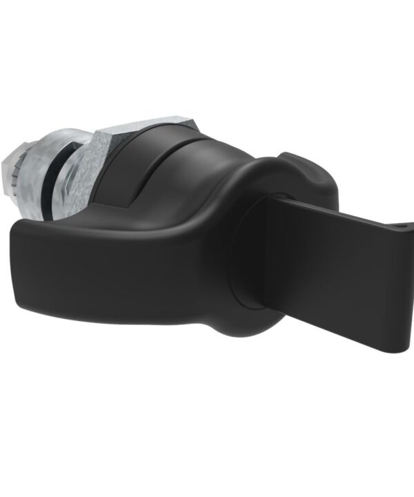 Southco Quarter-Turn Cam Latch, Key Locking (without lock core) Wing, Spring-return Actuator, Not Sealed, Zinc Alloy, Powder Coat, Black