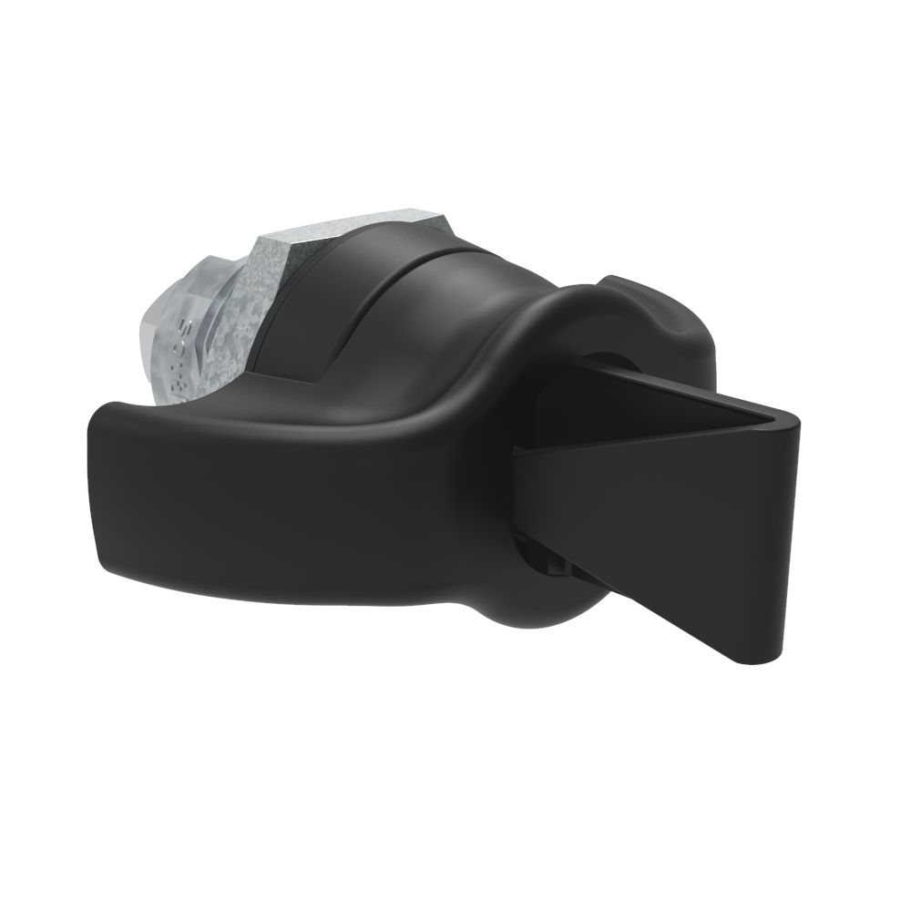 Southco Quarter-Turn Cam Latch, Key Locking (without lock core) Wing, Without Cam, Sealed, Zinc Alloy, Powder Coat, Black