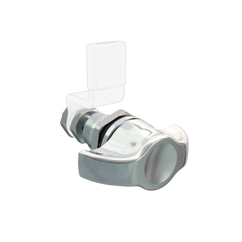 Southco QUARTER-TURN CAM LATCH, ADJUSTABLE GRIP, WING KNOB, WITHOUT CAM, TYPE B - TURN COUNTER- CLOCKWISE TO LATCH, SEALED, ZINC ALLOY, CHROME PLATED, BRIGHT