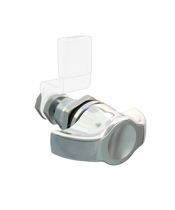 Southco QUARTER-TURN CAM LATCH, ADJUSTABLE GRIP, WING KNOB, WITHOUT CAM,TYPE A - TURN CLOCKWISE TO LATCH, SEALED, ZINC ALLOY, CHROME PLATED, BRIGHT