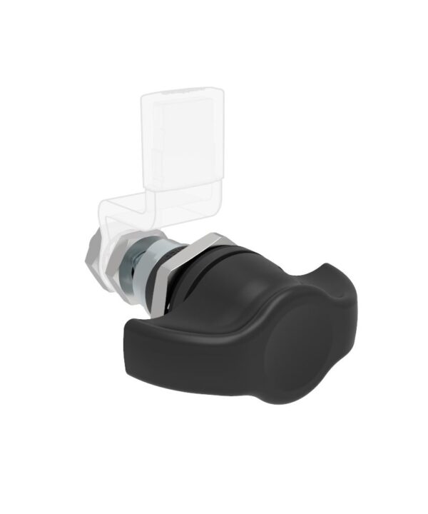 Southco QUARTER-TURN CAM LATCH, ADJUSTABLE GRIP, WING KNOB, WITHOUT CAM, TYPE A - TURN CLOCKWISE TO LATCH, SEALED, ZINC ALLOY, POWDER COAT, BLACK