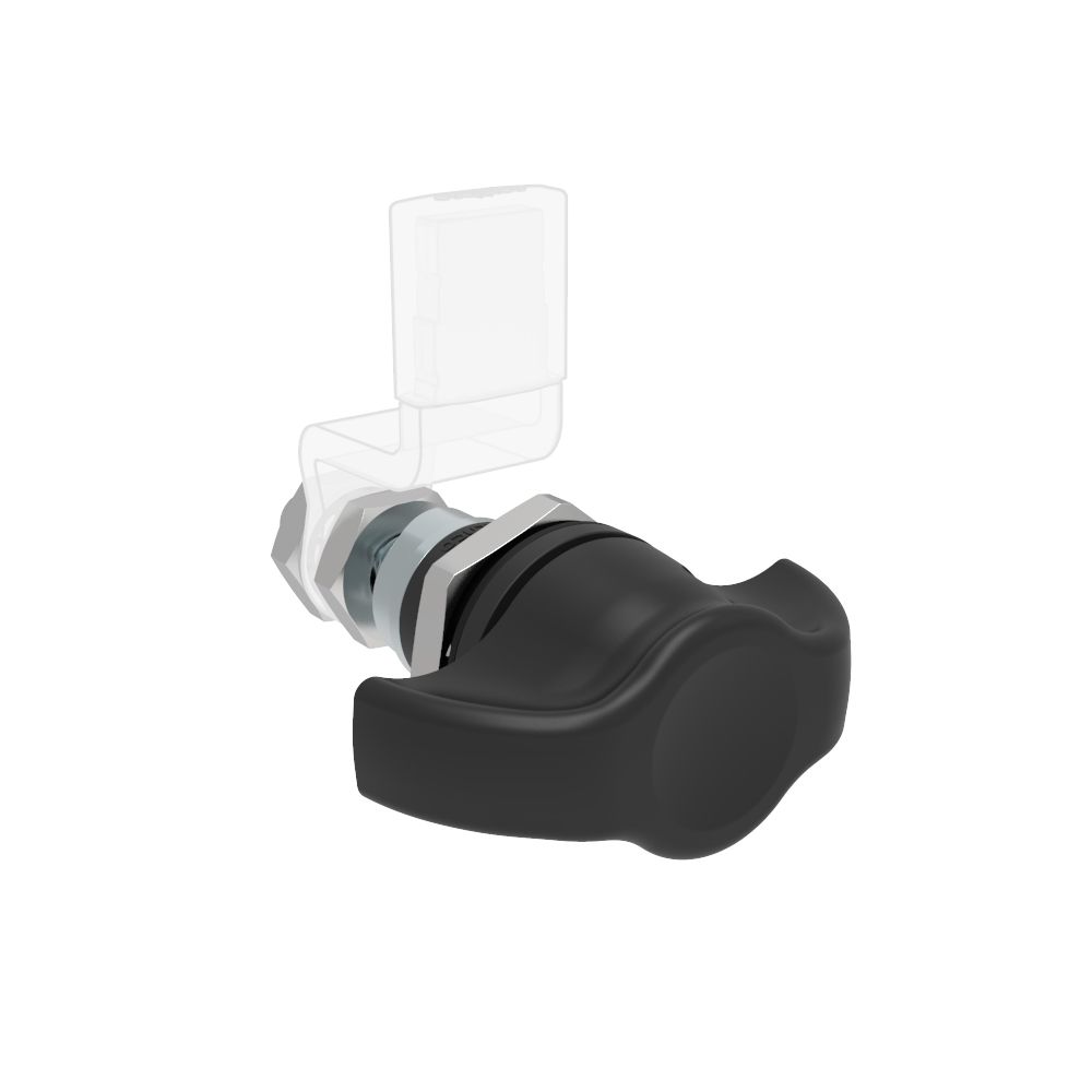 Southco QUARTER-TURN CAM LATCH, ADJUSTABLE GRIP, WING KNOB, WITHOUT CAM, TYPE B - TURN COUNTER- CLOCKWISE TO LATCH, SEALED, ZINC ALLOY, POWDER COAT, BLACK