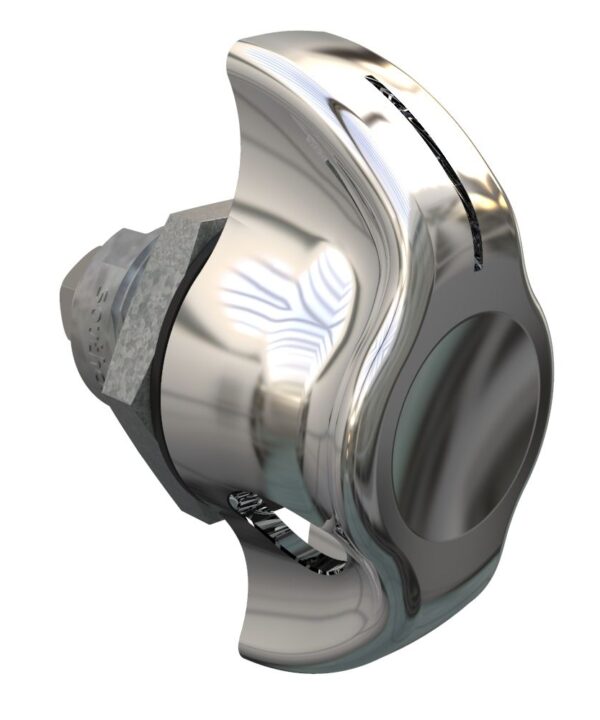 Southco Quarter-Turn Cam Latch, Wing Knob, Type B - Turn Counter-Clockwise to Latch, Zinc Alloy, Chrome Plated, Bright