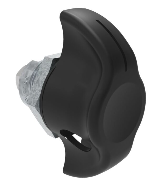 Southco Quarter-Turn Cam Latch, Wing Knob, Type B - Turn Counter-Clockwise to Latch, Zinc Alloy, Powder Coat, Black