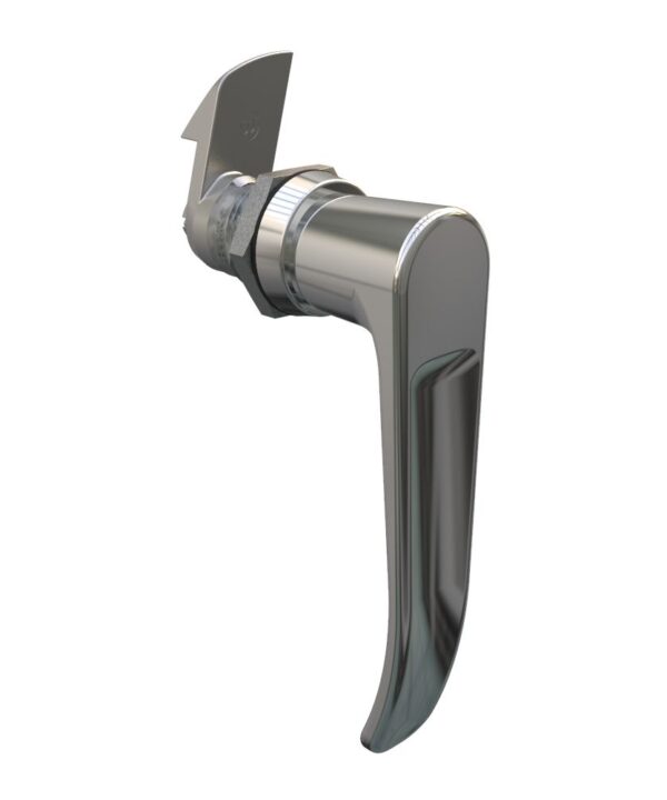 Southco Quarter-Turn Cam Latch, L-handle, 23mm (.91 in) Grip, Not Sealed, Zinc Alloy, Chrome Plated, Bright