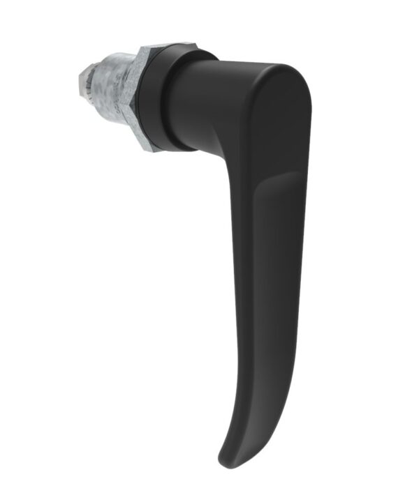 Southco Quarter-Turn Cam Latch, L-handle, Spring-return Actuator, Not Sealed, Zinc Alloy, Powder Coat, Black