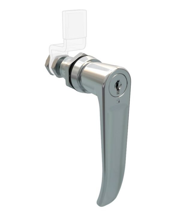 Southco QUARTER-TURN CAM LATCH, ADJUSTABLE GRIP, KEY-LOCKING (CH751) L-HANDLE, WITHOUT CAM, SEALED, ZINC ALLOY, CHROME PLATED, BRIGHT