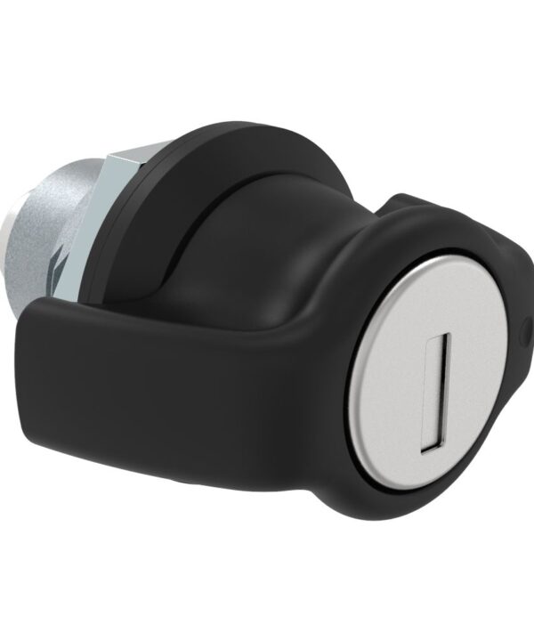 Southco Fixed Grip Cam Latch, Mini, Key-Locking, Wing Knob, Sealed, Zinc Alloy, Powder Coat, Black