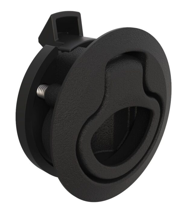Southco Push-to-Close Latch, Medium Size, No Restriction, 12 - 17mm (.475 - .675 in) Door thickness, 25.5mm (1.00 in) Grip, Plastic, Natural