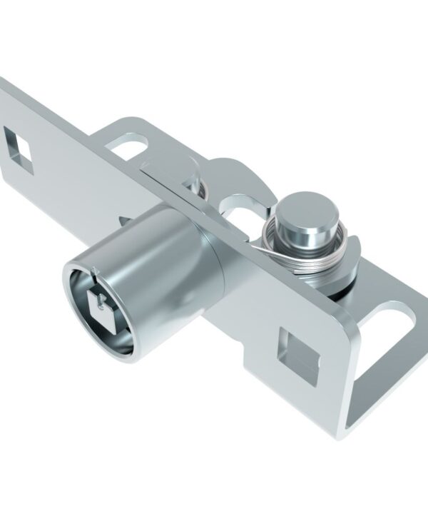 Southco Rotary Push-to-Close, Medium Size, Single Stage, Tool Actuated with 7 mm Square, Steel, Zinc Plate-Bright chromate, Bright