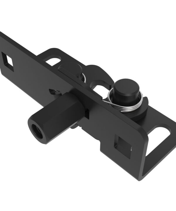 Southco Rotary Push-to-Close, Medium Size, Single Stage, Tool Actuated with 22 mm Hex Head with M6 Thread, Steel, Zinc Nickel, Black