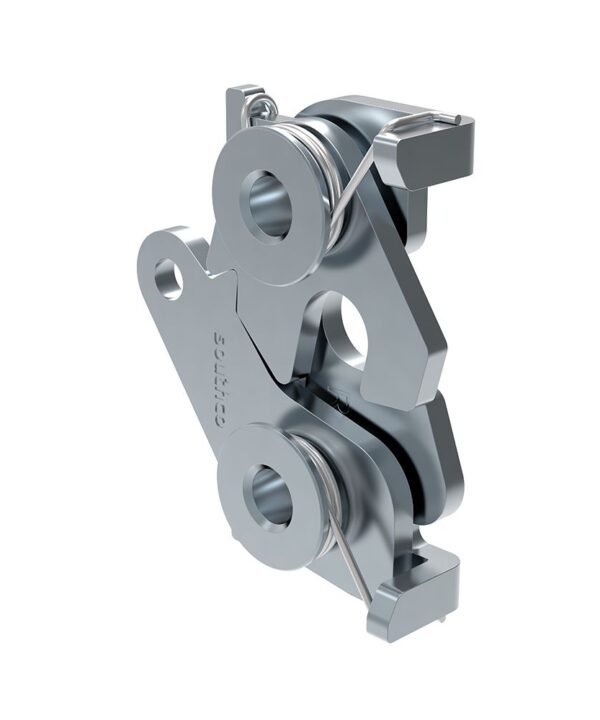 Southco Rotary Push-to-Close, Medium Size, Bottom, 5/16-18 Thread, Steel, Zinc Plate, Bright chromate