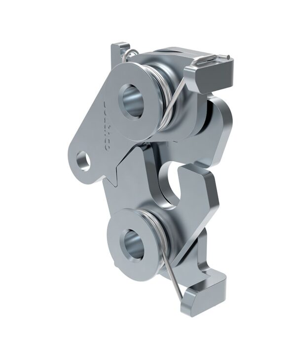 Southco Rotary Push-to-Close, Medium Size, Bottom, 5/16-18 Thread, Steel, Zinc Plate, Bright chromate