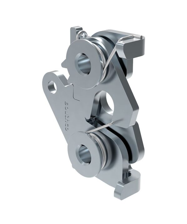 Southco Rotary Push-to-Close, Medium Size, Bottom, 5/16-18 Thread, Steel, Zinc Plate, Bright chromate