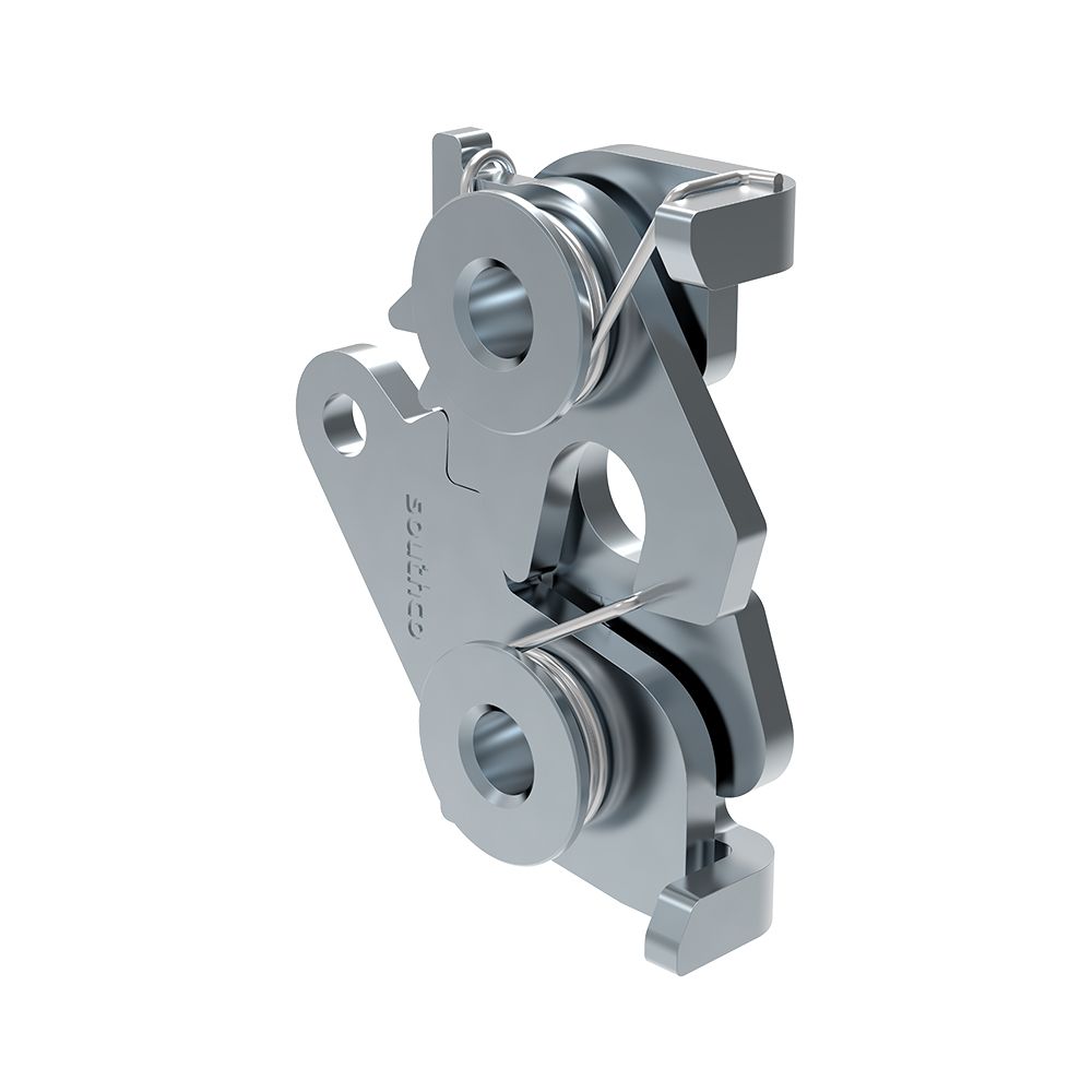 Southco Rotary Push-to-Close, Medium Size, Bottom, 5/16-18 Thread, Steel, Zinc Plate, Bright chromate