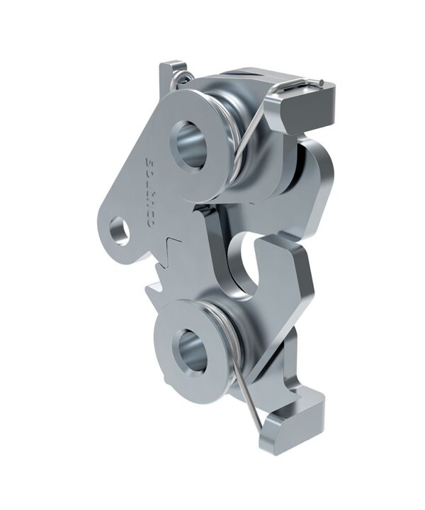 Southco Rotary Push-to-Close, Medium Size, Bottom, 5/16-18 Thread, Steel, Zinc Plate, Bright chromate