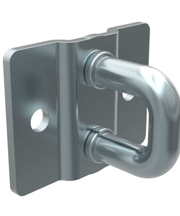 Southco Rotary Push-to-Close Latch Striker, Micro Size, Steel, Zinc Plate, Bright chromate, Bright