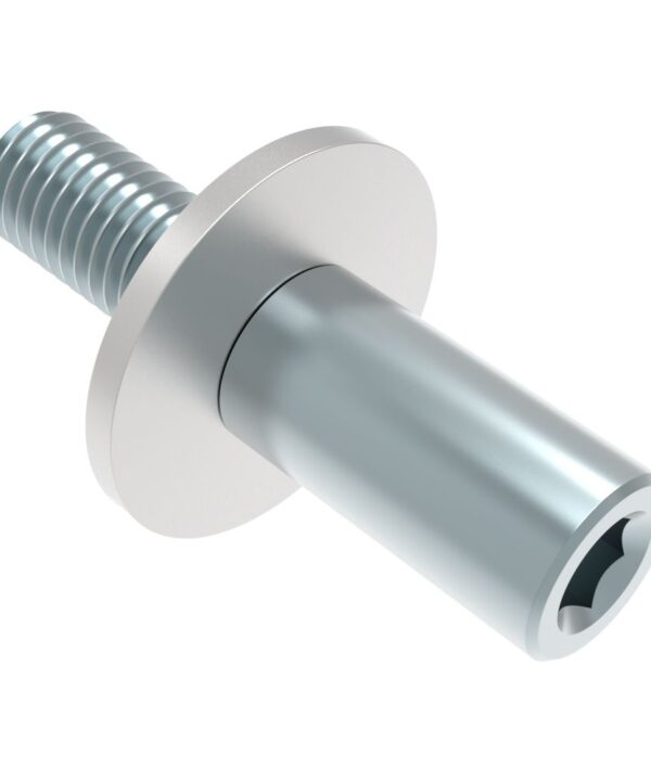 Southco Rotary Push-to-Close Latch, Striker Bolt, Steel, Zinc Plate, Bright chromate
