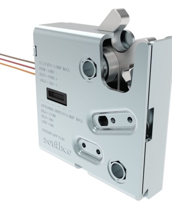 Southco Electronic Rotary Push-to-Close LatchDelayed RelockUL Class 1 Div 2Without Latch Status MicroswitchNo ConnectorM6 X 1.0Stainless Steel HousingPassivated