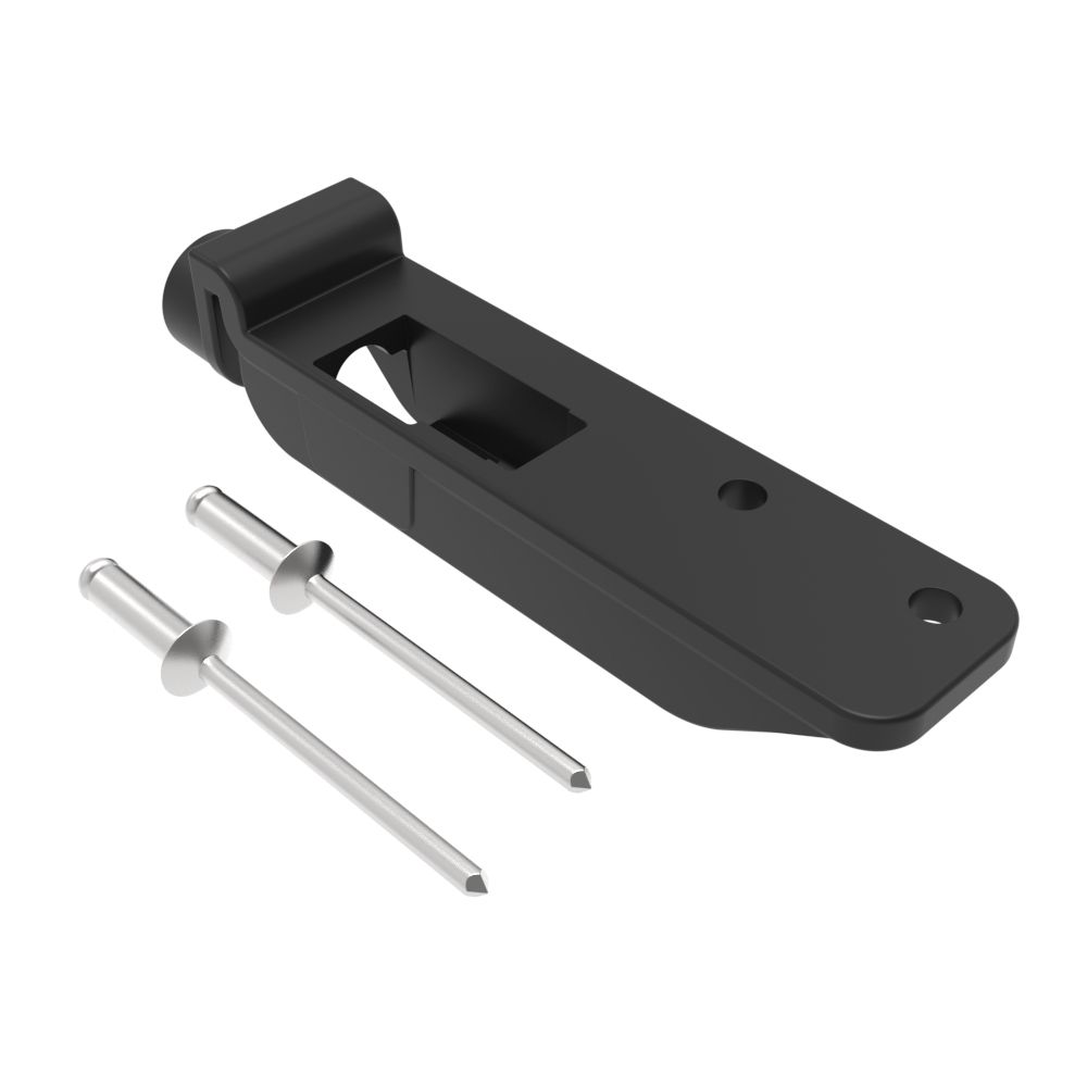 Southco Cable Mounting Kit, Rivets included, Glass-filled Nylon, Black