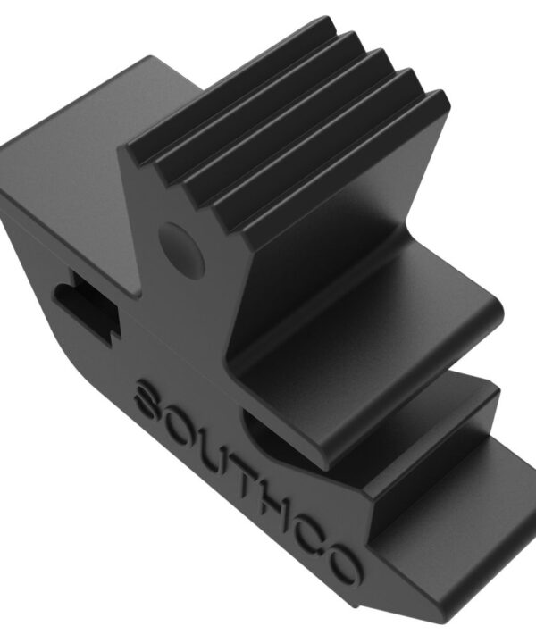 Southco Push-to-Close Slide Latch, Snap-in, Small Size, 1mm (.040 in) Panel Thickness, 3mm (.120 in) Total Grip, ABS, Black