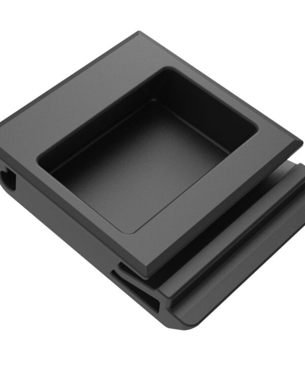 Southco Push-to-Close Slide Latch, Snap-in, Large Size, 2.2mm (.090 in) Panel Thickness, 6.4mm (.250 in) Total Grip, ABS, Black