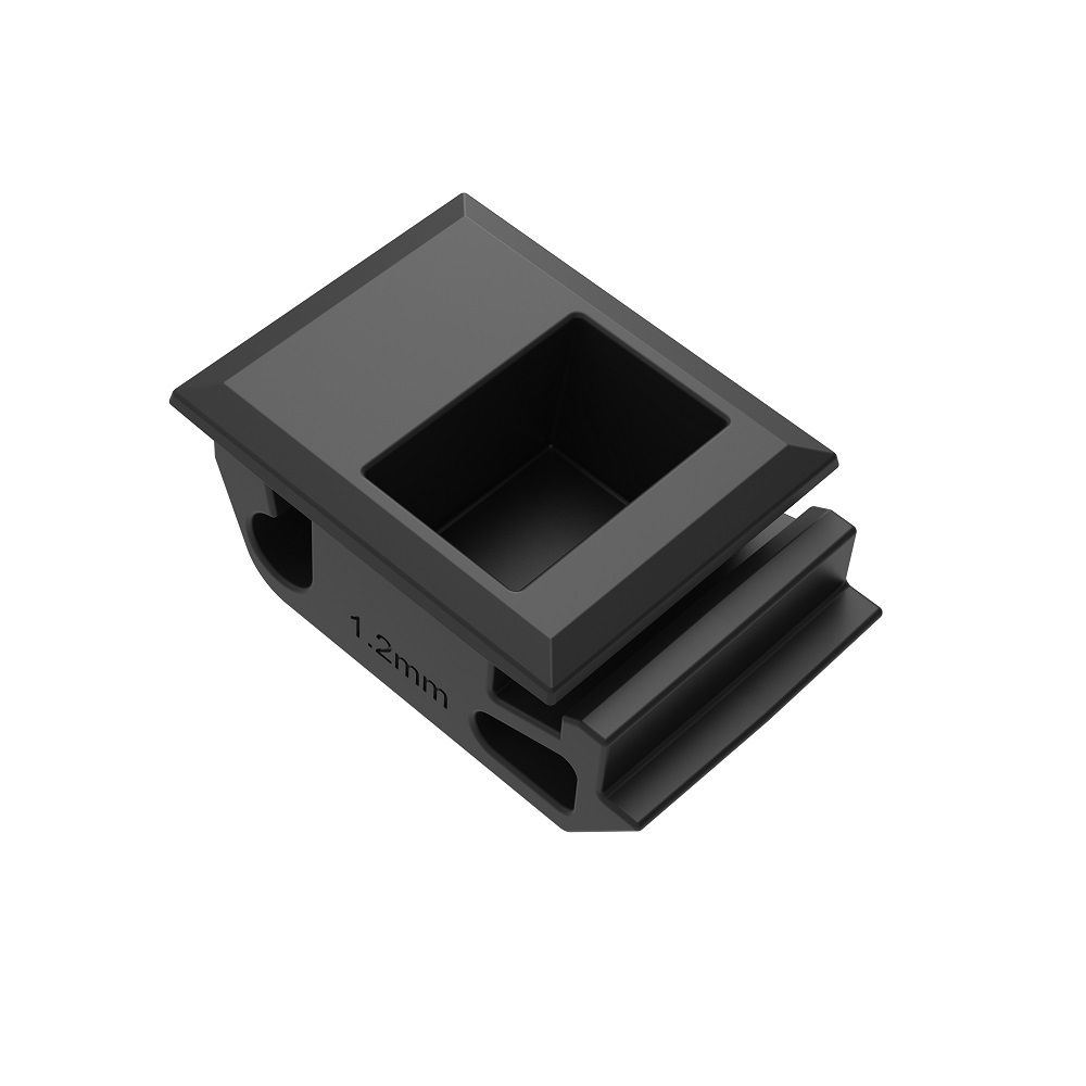 Southco Push-to-Close Slide Latch, Snap-in, Miniature Size, 1.2mm (.050 in) Panel Thickness, 6.4mm (.250 in) Total Grip, ABS, Black