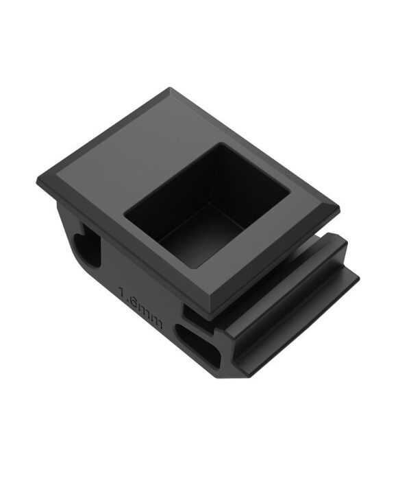 Southco Push-to-Close Slide Latch, Snap-in, Minature Size, 1.6mm (.060 in) Panel Thickness, 6.4mm (.250 in) Total Grip, ABS, Black