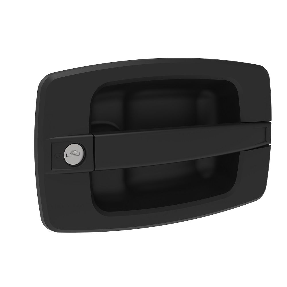 Southco Actuator, Single or Multi Point, With Cable Bracket, Rectangular Large Handle, Flush Mount, CH 751 Key (2 Keys Included), Nylon, Black