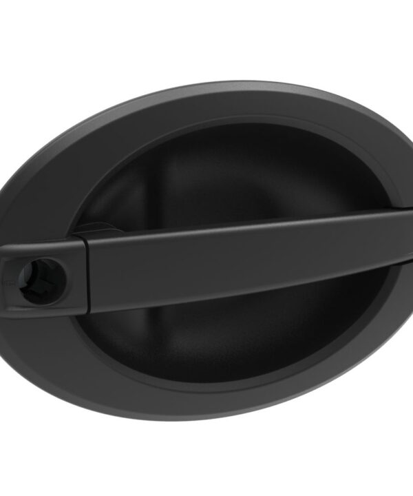 Southco Actuator, Single or Multi Point, With Cable Bracket, Oval Large Handle, Flush Mount, Key Locking, Lockplug Sold Separately, Nylon, Black