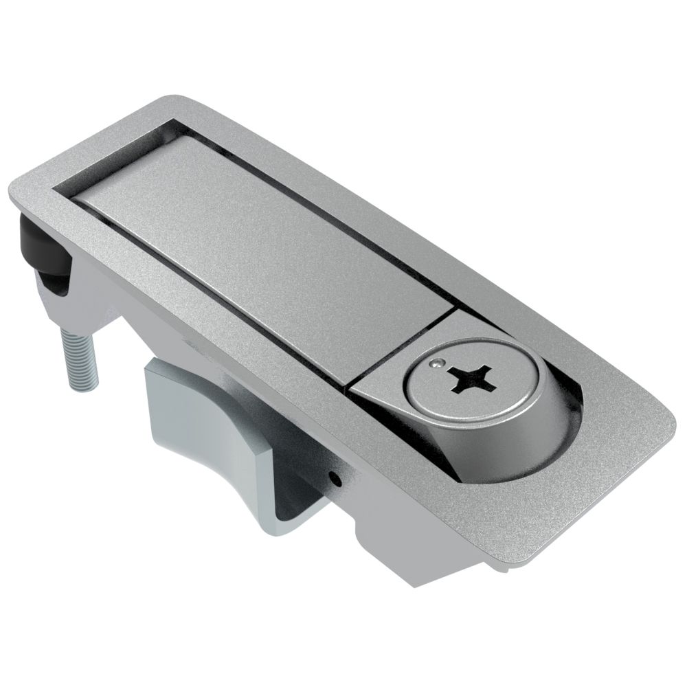Southco Compression Latch, Lever Latch, Tool Locking, Phillips Recess, 1-5mm Panel, 1-24mm Grip, Not Sealed, Zinc Alloy, Chrome Plated, Textured