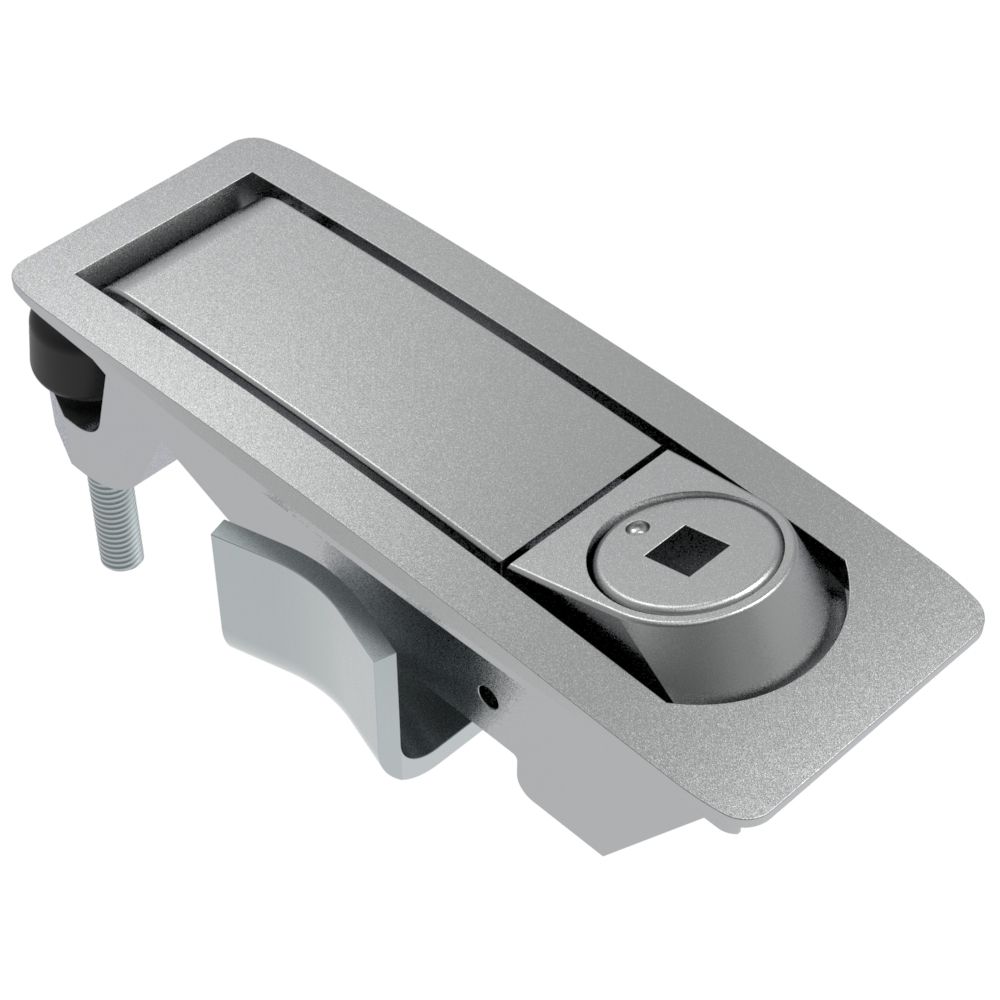 Southco Compression Latch, Lever Latch, Tool Locking, Raiway Standard, 1-5mm Panel, 1-24mm Grip, Not Sealed, Zinc Alloy, Chrome Plated, Textured