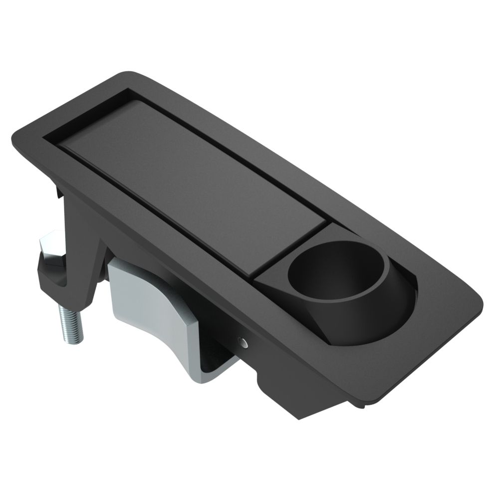 Southco Compression Latch, Lever Latch, Key Choice, Locking without Lock Core, 1-5mm Panel, 23-46mm Grip, Not Sealed, Zinc Alloy, Powder Coat, Black