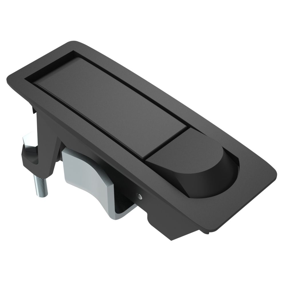 Southco Compression Latch, Lever Latch, No Restriction, Raised Trigger, 1-5mm Panel, 23-46mm Grip, Not Sealed, Zinc Alloy, Powder Coat, Black