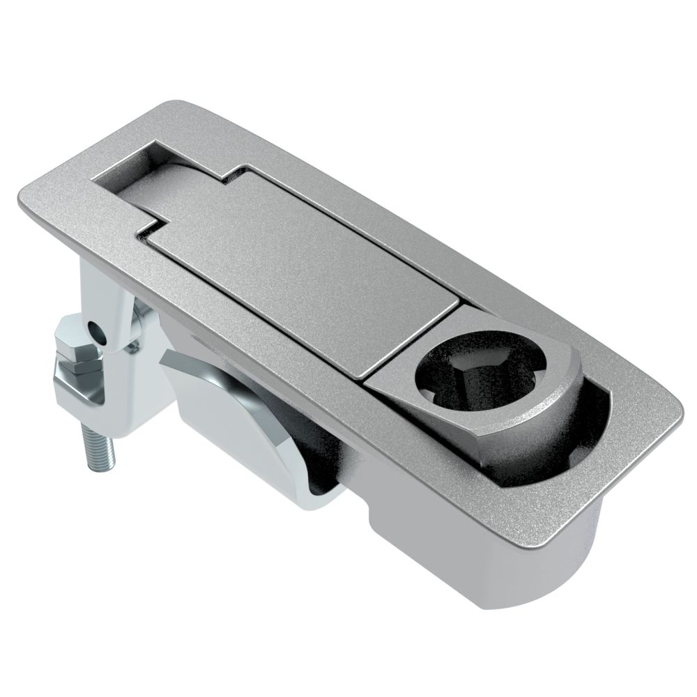 Southco Compression Latch, Lever Latch, Key Choice, Locking without Lock Core, 1-8mm Panel, 23-46mm Grip, Sealed, Zinc Alloy, Chrome Plated, Textured