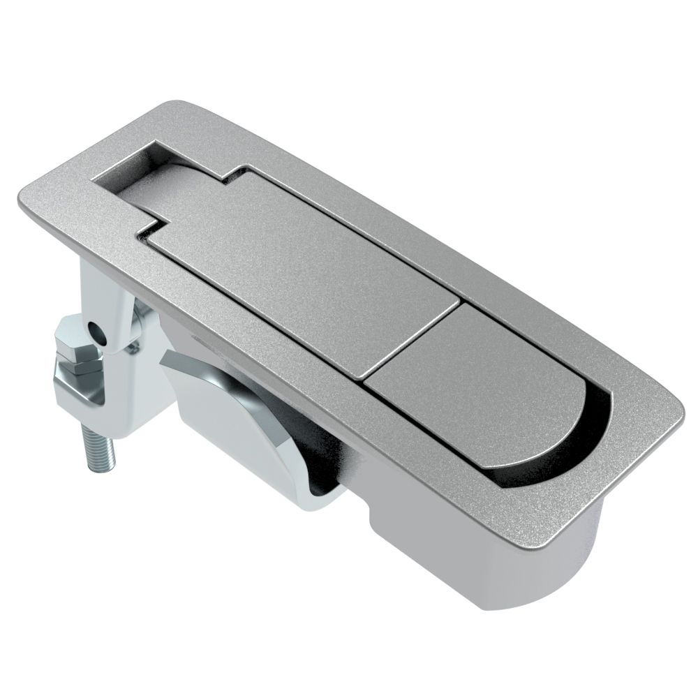 Southco Compression Latch, Lever Latch, No Restriction, Flush Trigger, 1-8mm Panel, 23-46mm Grip, Sealed, Zinc Alloy, Chrome Plated, Textured