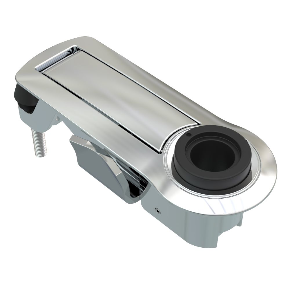 Southco Compression Latch, Lever Latch, Key Choice, Locking without Lock Core, 1-5mm Panel, 1-18mm Grip, Not Sealed, Zinc Alloy, Chrome Plated, Bright