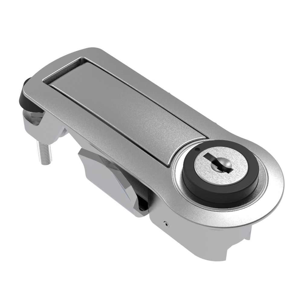 Southco Compression Latch, Lever Latch, Key Locking, 1-5mm Panel, 1-18mm Grip, Not Sealed, Zinc Alloy, Chrome Plated, Bright.