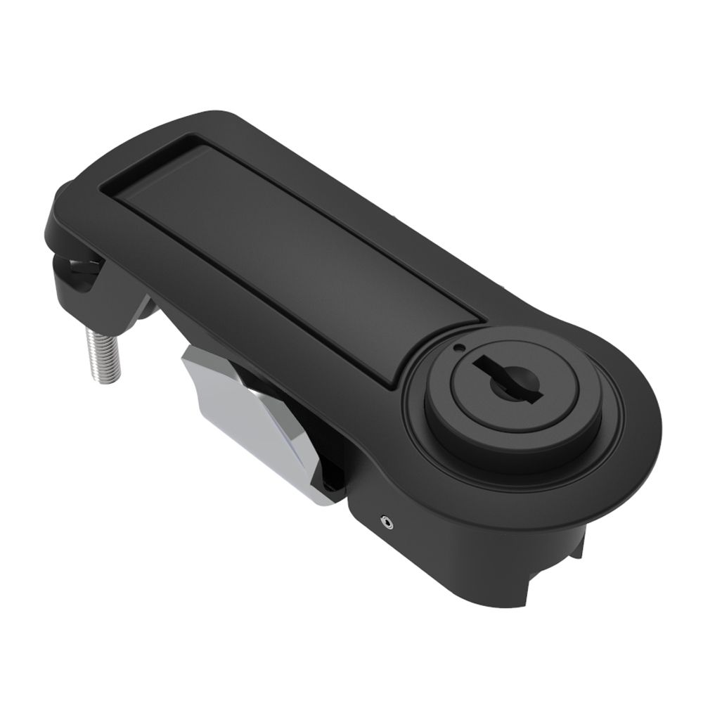 Southco Compression Latch, Lever Latch, Key Locking, 1-5mm Panel, 1-18mm Grip, Not Sealed, Zinc Alloy, Powder Coat, Black