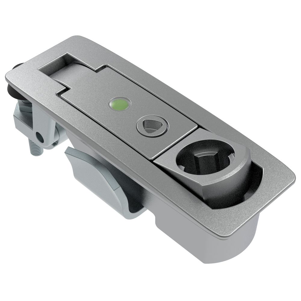 Southco Compression Latch, Lever Latch, Key Choice, Locking without Lock Core, 1-8mm Panel, 1-18mm Grip, Sealed, Zinc Alloy, Chrome Plated, Textured