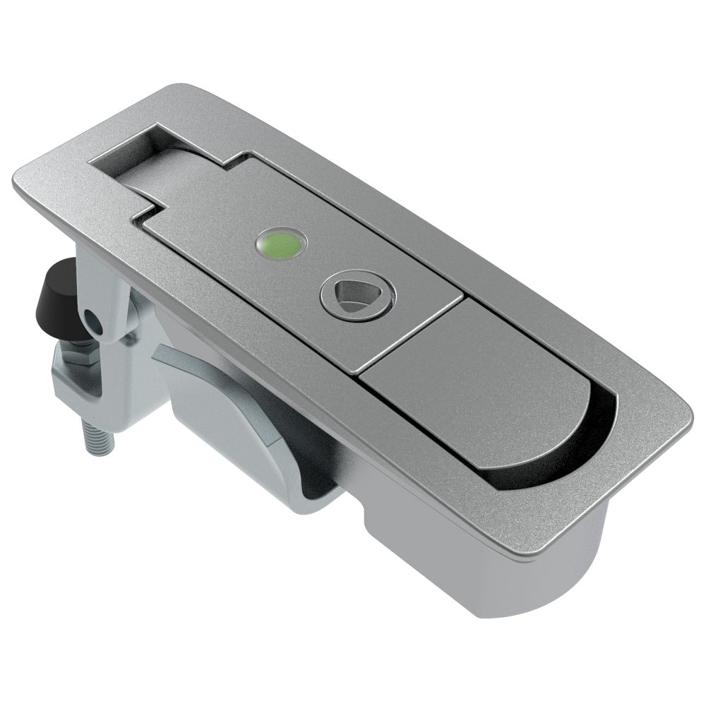 Southco Compression Latch, Lever Latch, No Restriction, Flush Trigger, 1-8mm Panel, 17-39mm Grip, Sealed, Zinc Alloy, Chrome Plated, Textured
