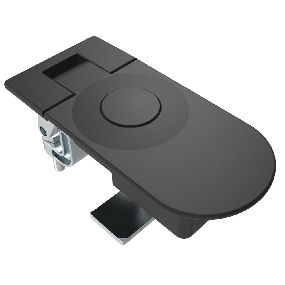 Southco Compression Latch, Sealed Lever Latch, No Restriction, Non-locking, 31-41mm Panel, 45-57mm Grip, Zinc Alloy, Powder Coat, Black
