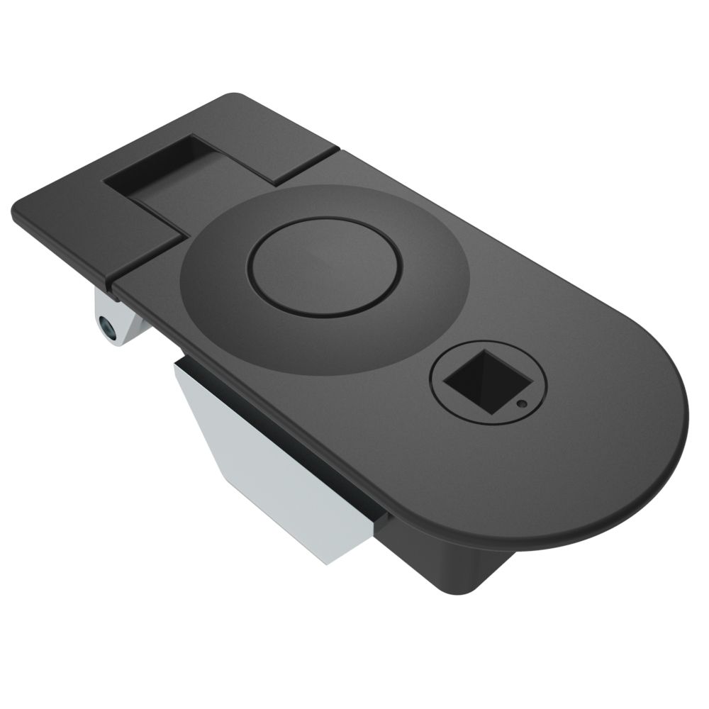 Southco Compression Latch, Sealed Lever Latch, Tool Locking, Railway standard, 1-11mm Panel, 14-29mm Grip, Zinc Alloy, Powder Coat, Black