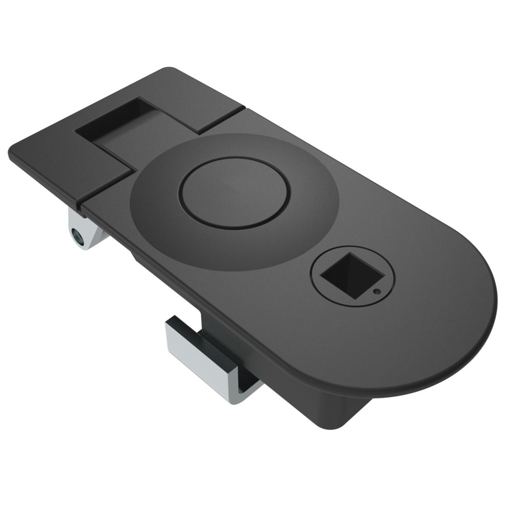 Southco Compression Latch, Sealed Lever Latch, Tool Locking, Railway standard, 11-21mm Panel, 45-57mm Grip, Zinc Alloy, Powder Coat, Black