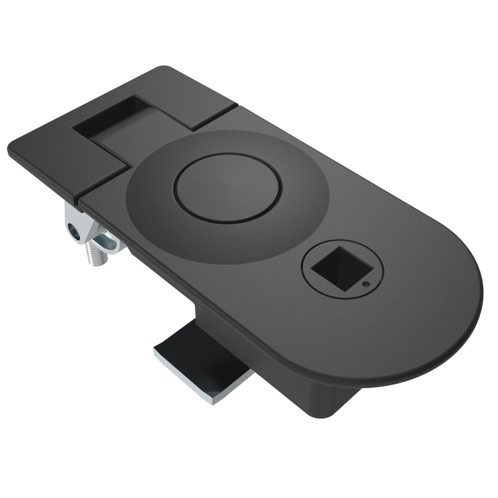 Southco Compression Latch, Sealed Lever Latch, Tool Locking, Railway standard, 21-31mm Panel, 14-29mm Grip, Zinc Alloy, Powder Coat, Black