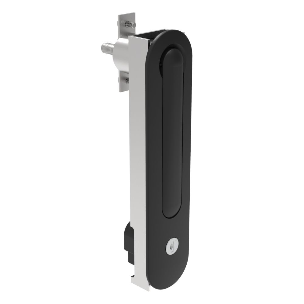 Southco Multipoint Compression Latch, Steel Mounting Hardware, Key Locking, CH751, Clockwise Swing, Zinc Alloy, Black