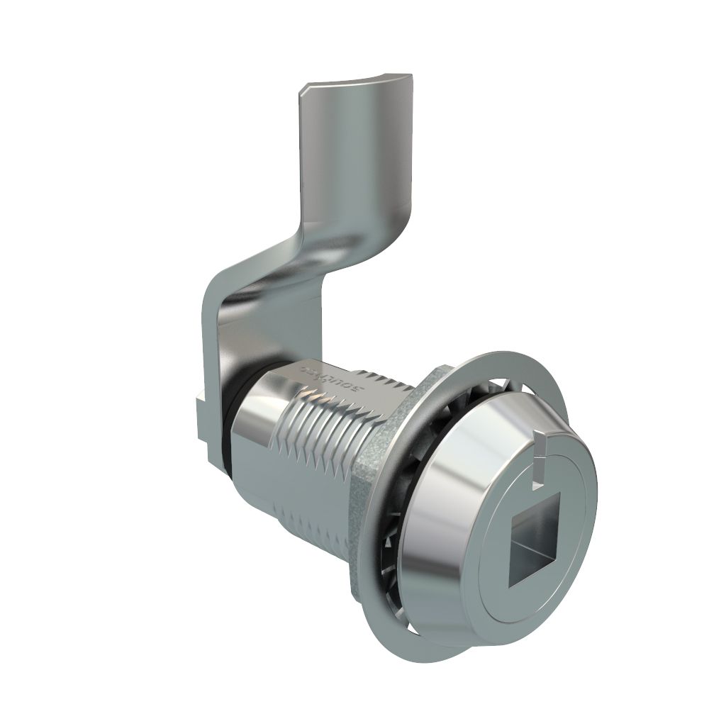 Southco Vise Action® Compression Latch, Large Size, 8 mm Square Recess, Zinc Alloy, Chrome Plated, Bright, 15 mm (0.59 in) Grip
